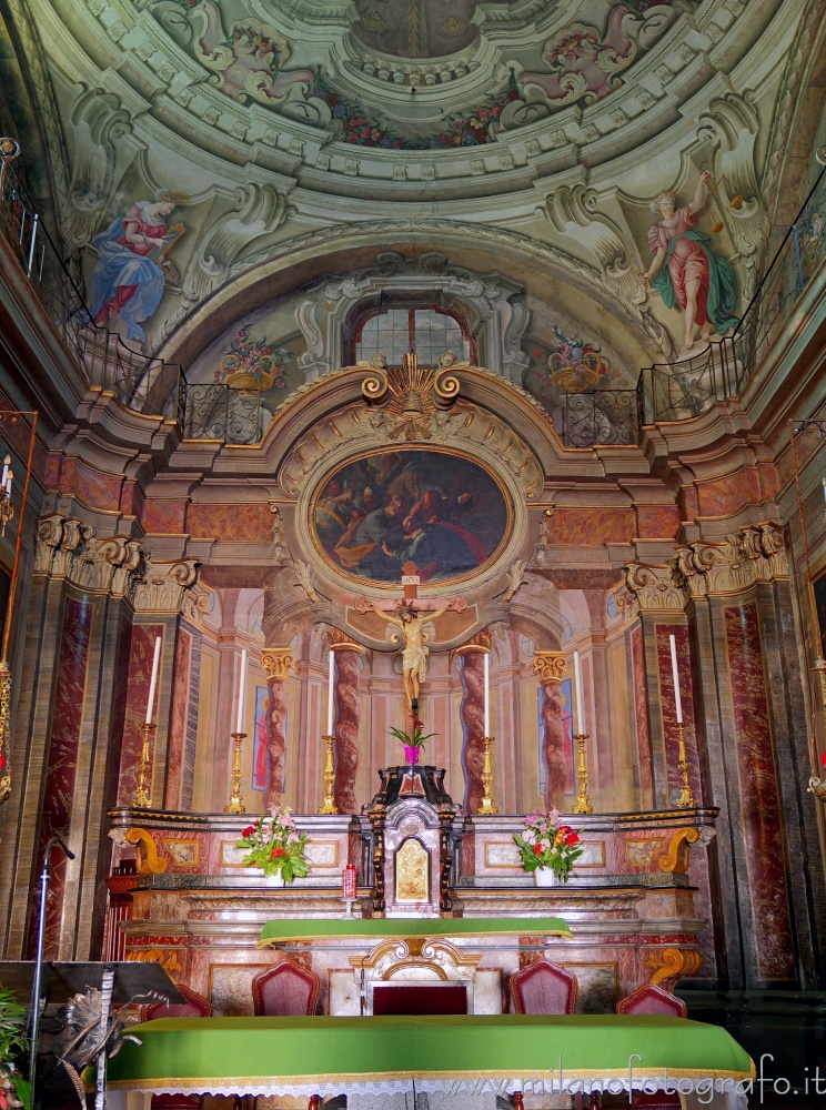 Candelo (Biella, Italy) - Back wall of the apse of the Church of San Pietro